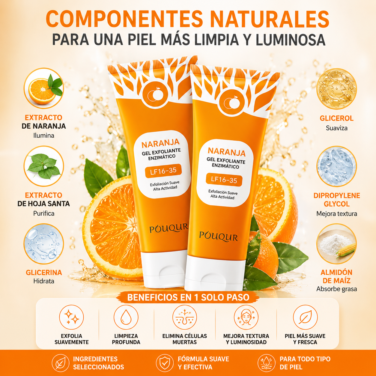 Gel Exfoliante - Piel Suave y luminosa en segundos