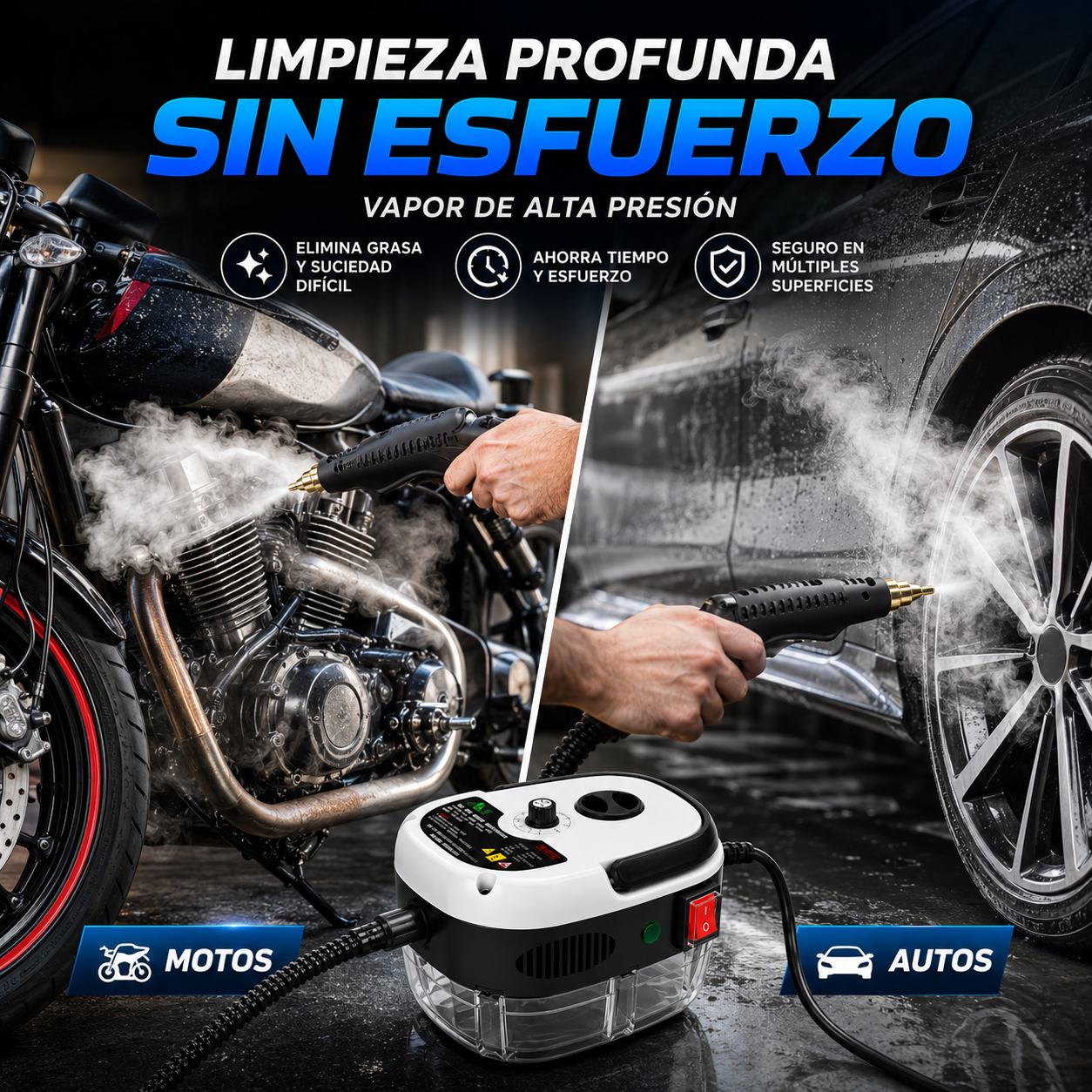 TurboVapor Pro™ - Limpieza profunda en minutos