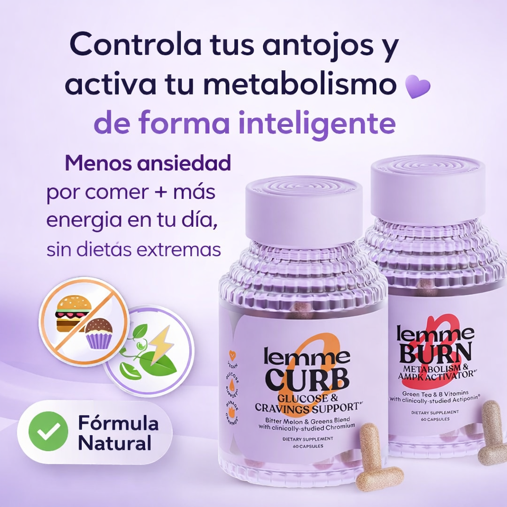Duo Lemme - Curb & Burn Eliminador de grasa y controlador de antojos