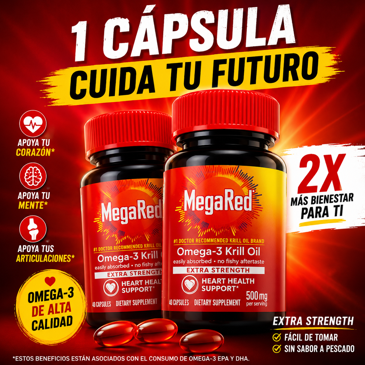 MegaRed® Omega-3 + Krill - Mayor vitalidad