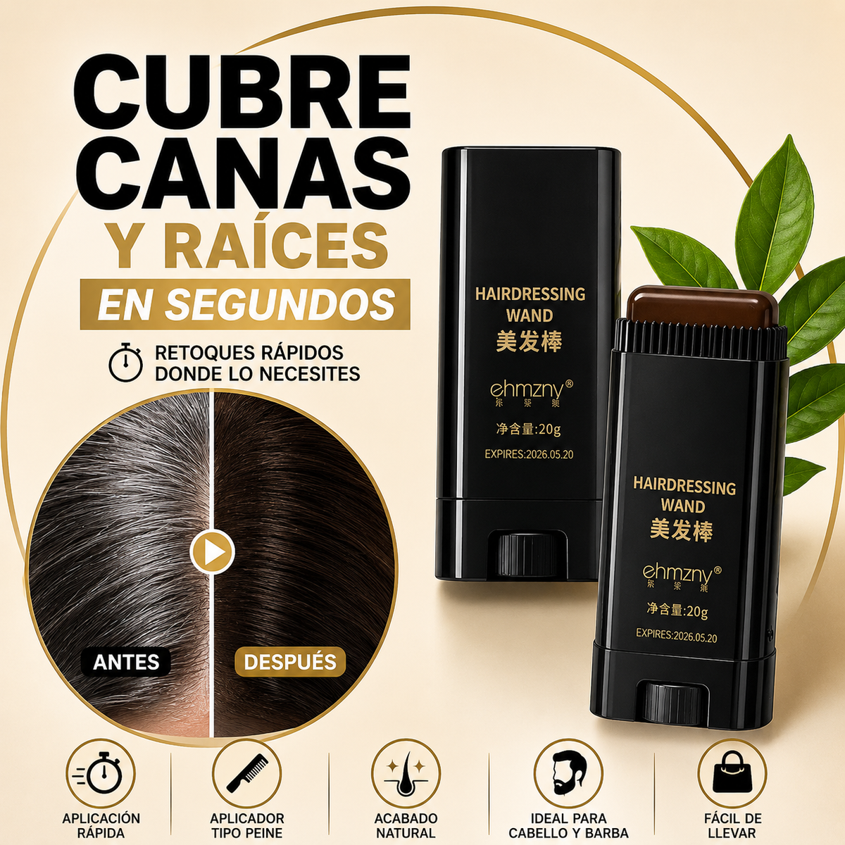 Cover Stick - Oculta tus canas en segundos