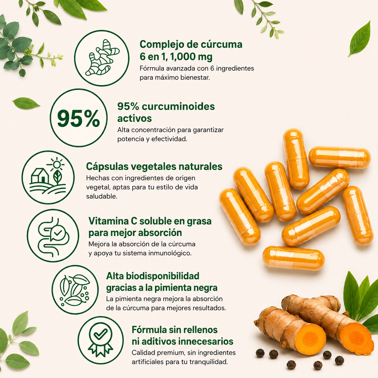Turmeric Pure Curcumin 120 CAPSULAS