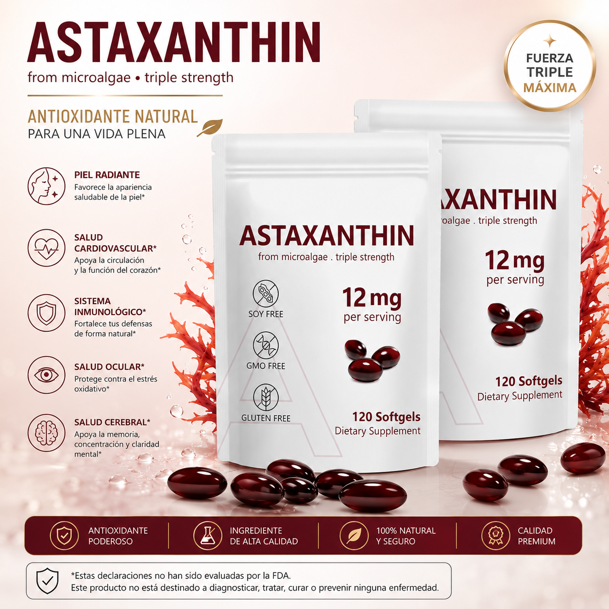 Astaxantina - El Secreto Anti Edad