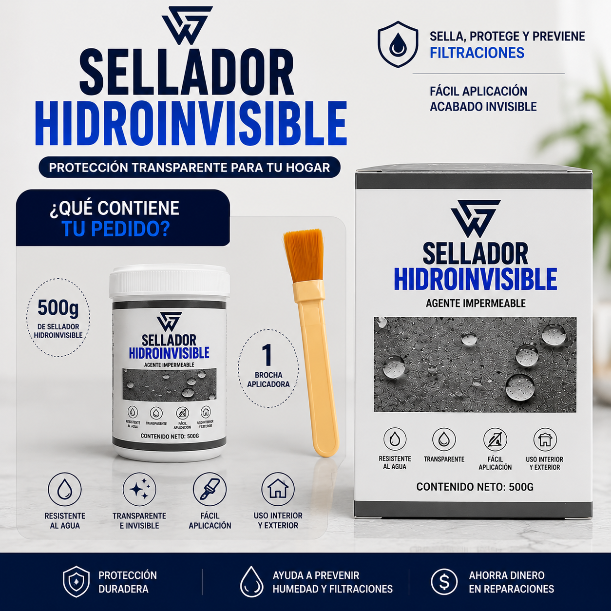 Sellador HidroInvisible™ – Protege Tu Hogar de Filtraciones Sin Romper Ni Gastar de Más