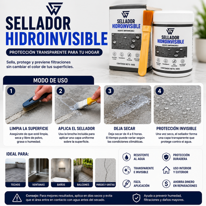 Sellador HidroInvisible™ – Protege Tu Hogar de Filtraciones Sin Romper Ni Gastar de Más