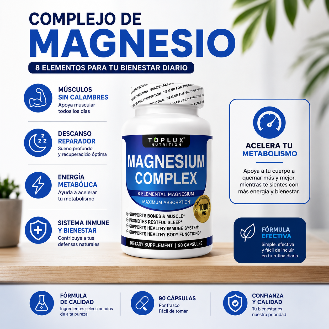 MAGNESIUM COMPLEX™ - Bienestar diario en una sola fórmula