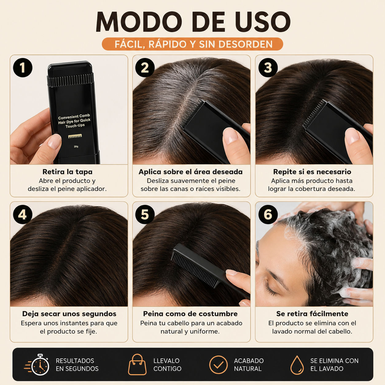 Cover Stick - Oculta tus canas en segundos