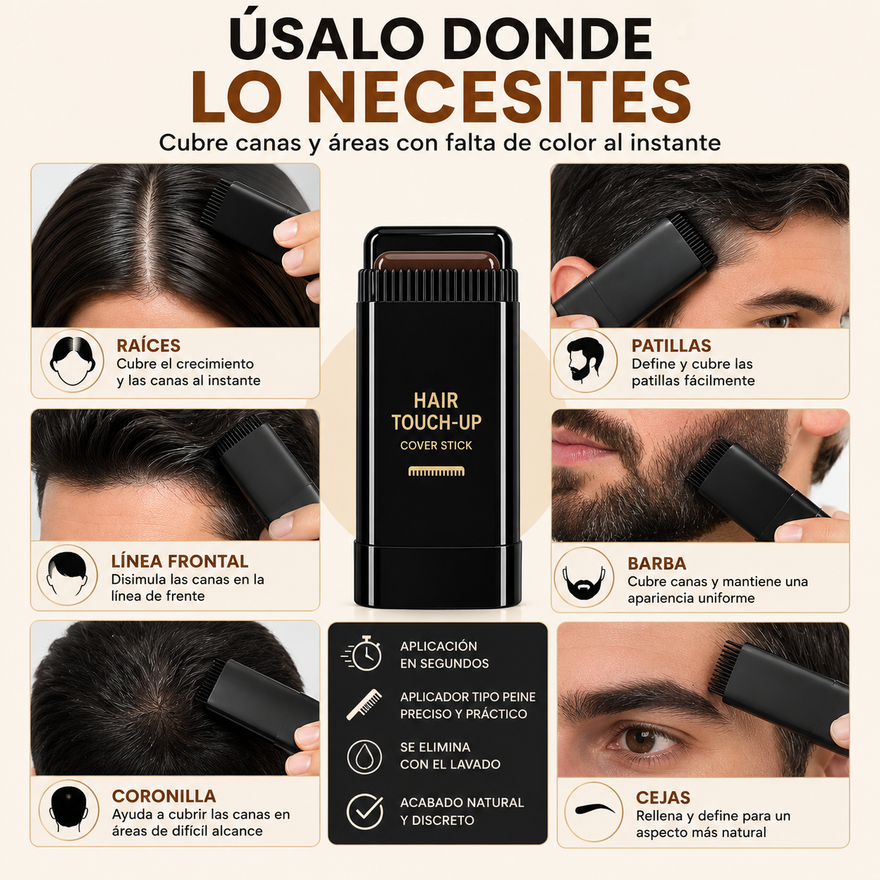 Cover Stick - Oculta tus canas en segundos