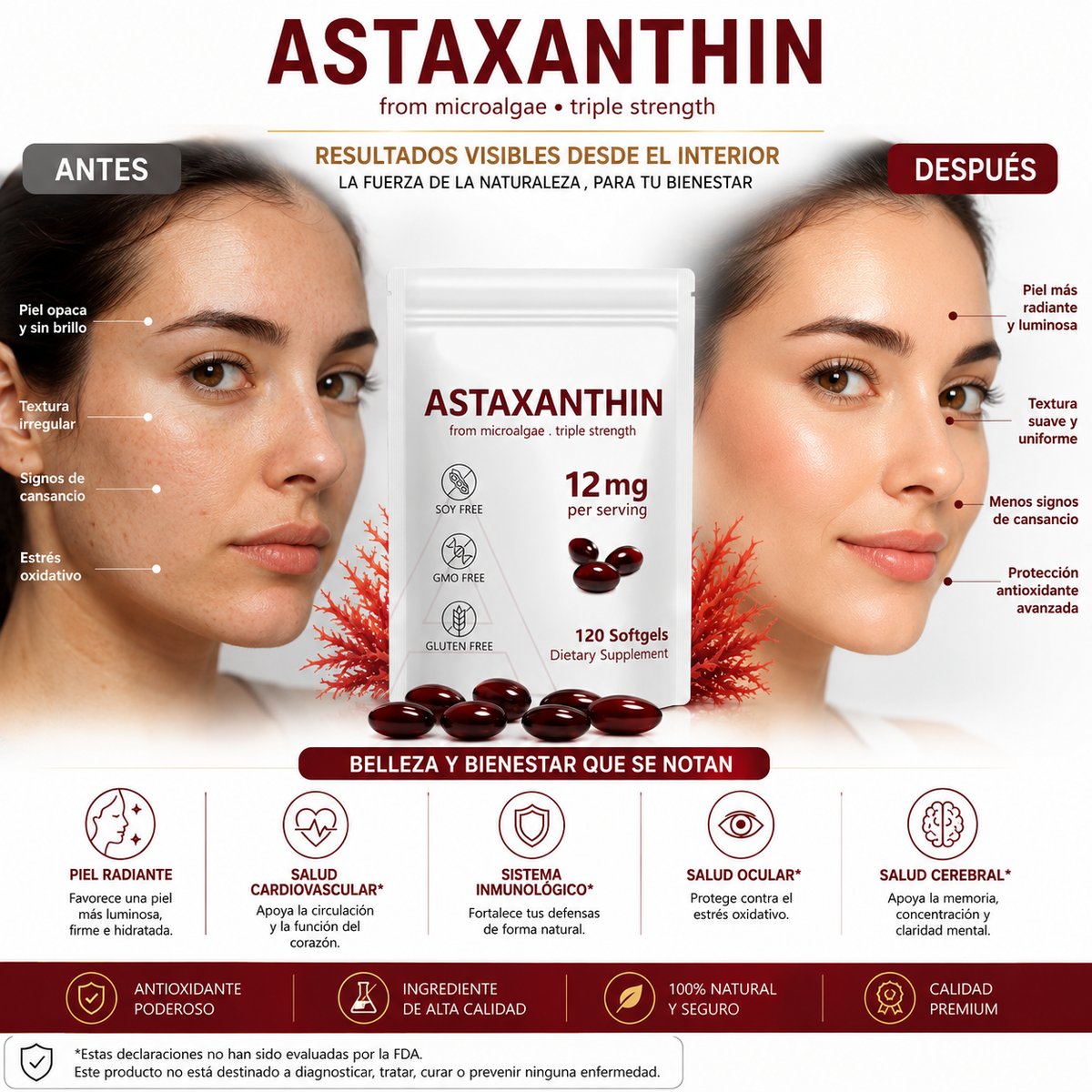 Astaxantina - El Secreto Anti Edad