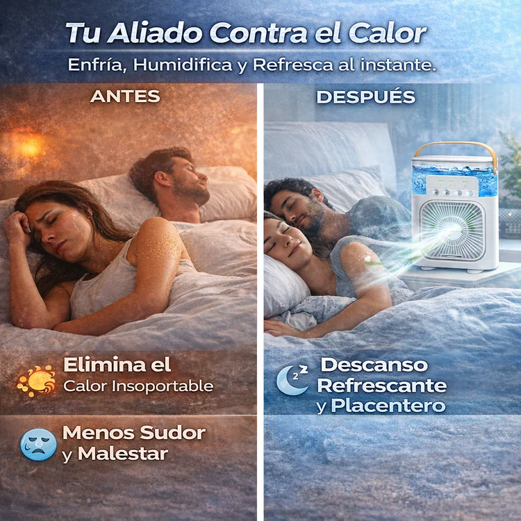 Mini Aire Portátil AquaFresco™: Refrescá Tu Espacio al Instante