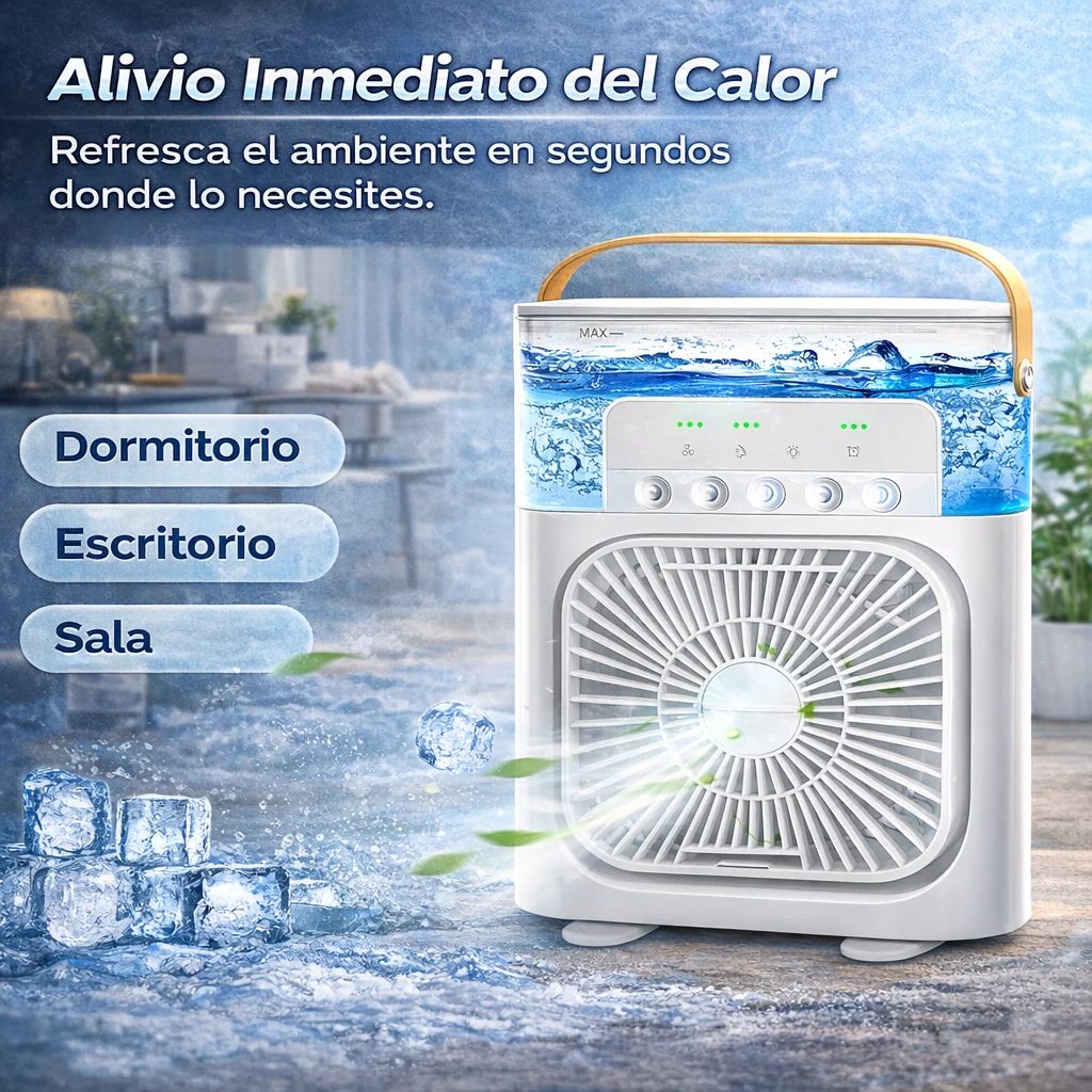 Mini Aire Portátil AquaFresco™: Refrescá Tu Espacio al Instante