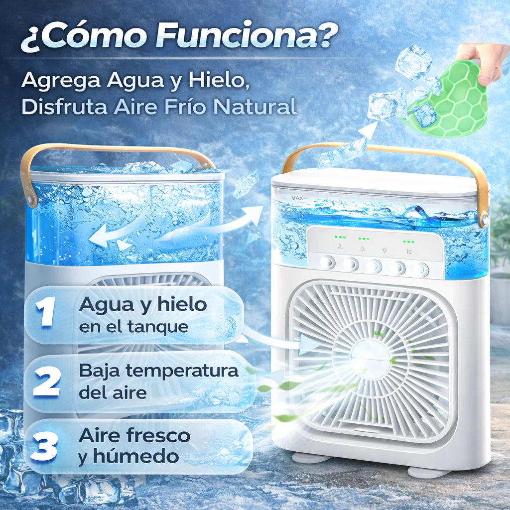 Mini Aire Portátil AquaFresco™: Refrescá Tu Espacio al Instante